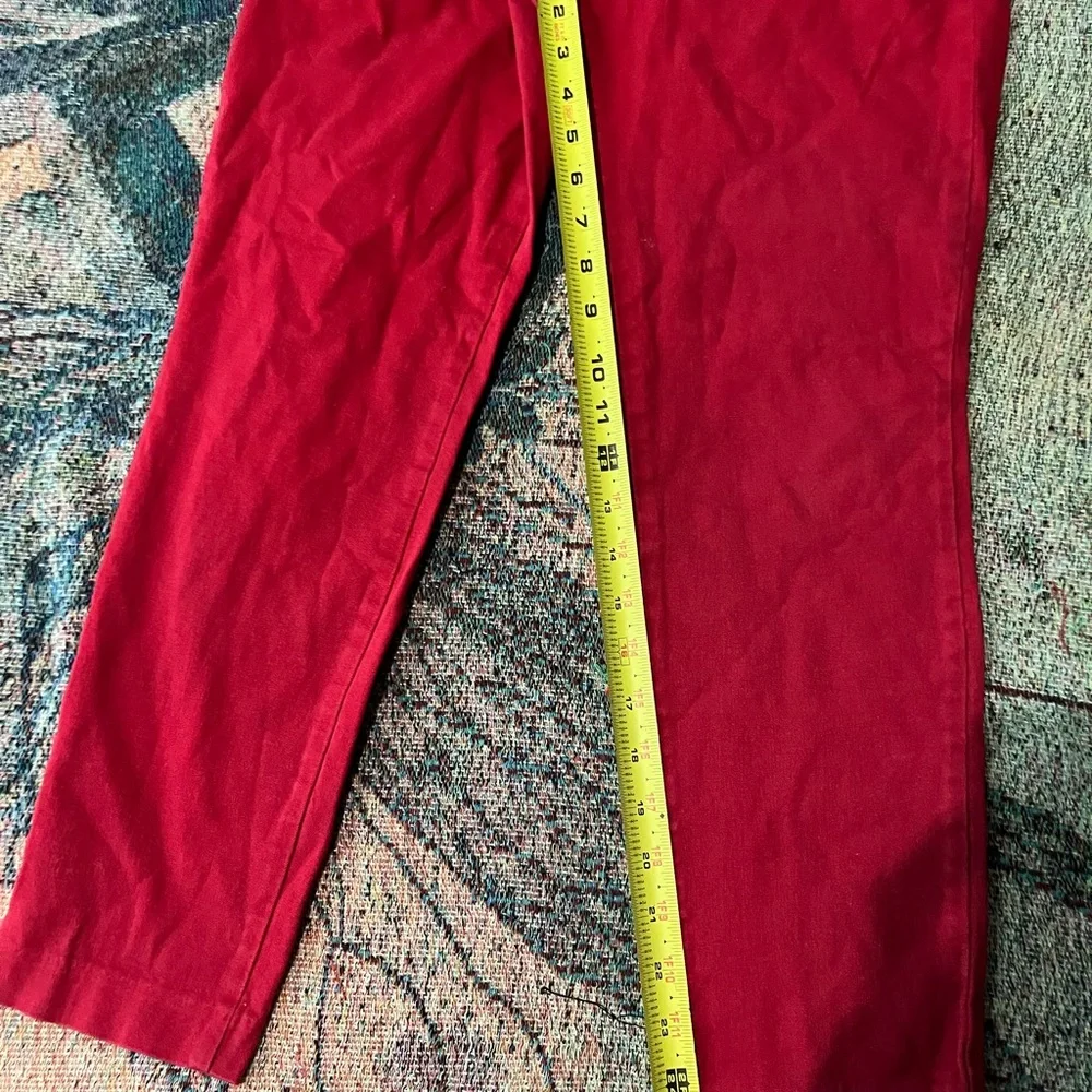Old Navy Women's Bold Red Ankle Pants - Picture 11 of 14